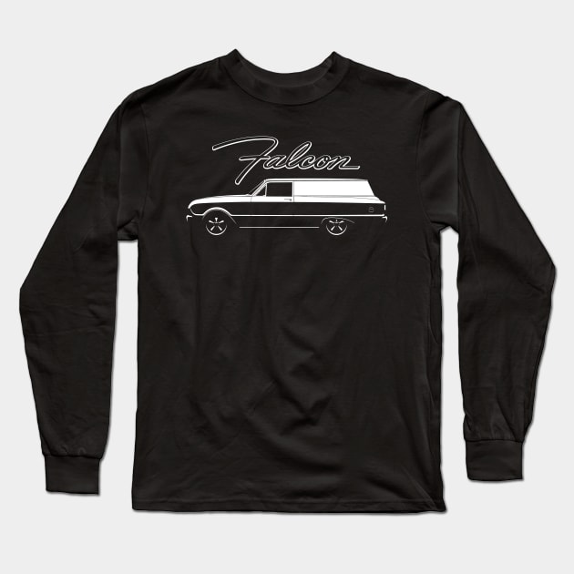 White 60-63 Falcon Panel Delivery Long Sleeve T-Shirt by BriteDesign